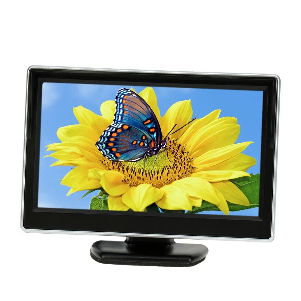 Tomshoo 5 Inch TFT LCD Display Monitor Car Rear View Backup Reverse System + Parking Camera, Clear Image, Easy Installation, Ideal for Cars and Trucks