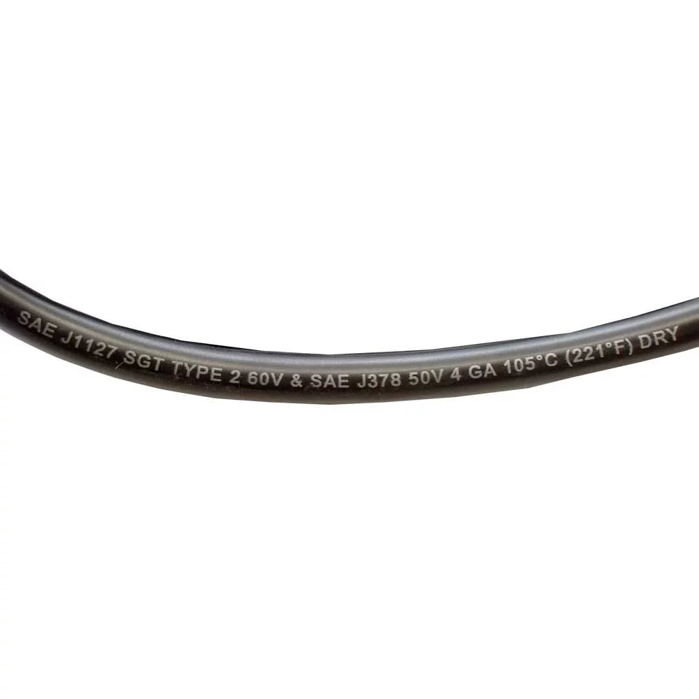 Triton Marine Craft Battery Cable | 4 AWG 12 Foot 5/16 Lugs Black