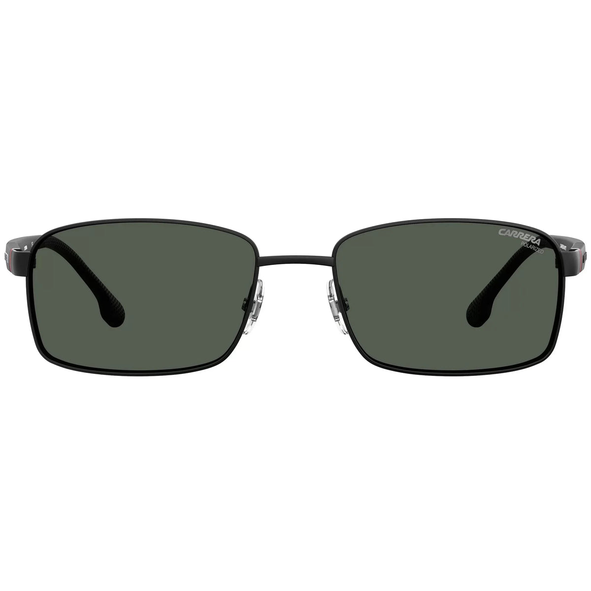 Carrera Men's 8037/S Rectangular Sunglasses, Black/Polarized Gray, 58mm, 18mm
