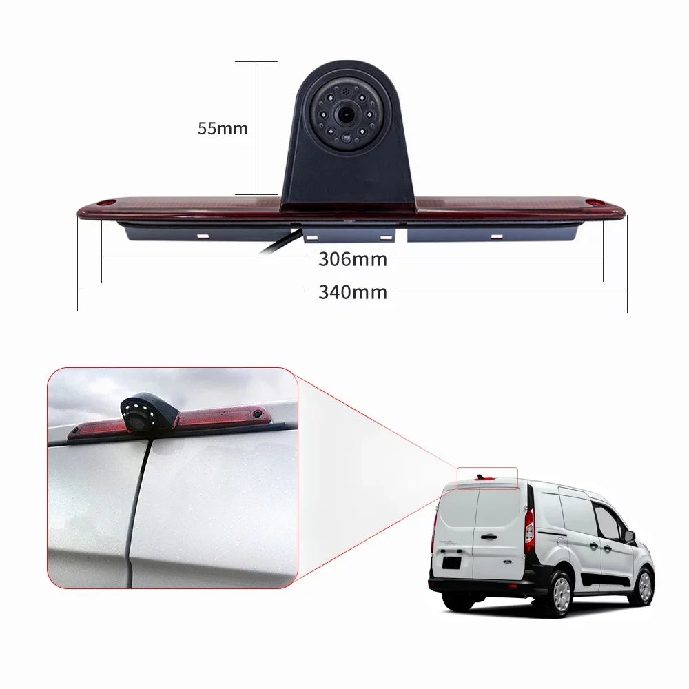 Gecheer 7in Brake Backup for Mercedes-Benz Sprinter/ Crafter Vans Parking (with Monitor)