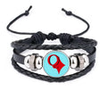 wealth queen q poker Wristband braided leather woven rope wristband