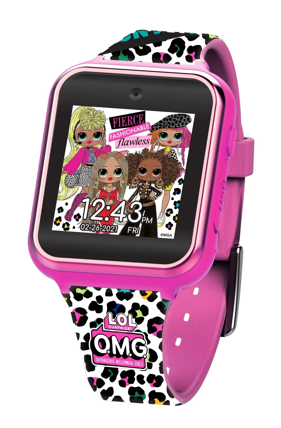 MGA Entertainment LOL Surprise! Unisex Child iTime Interactive Smartwatch 40mm Pink (OMG4029)