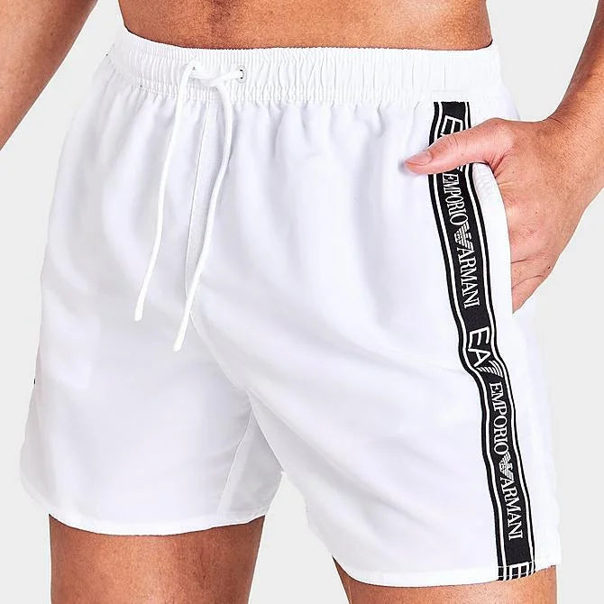 MEN'S EMPORIO ARMANI EA7 TAPED SWIM SHORTS Size M