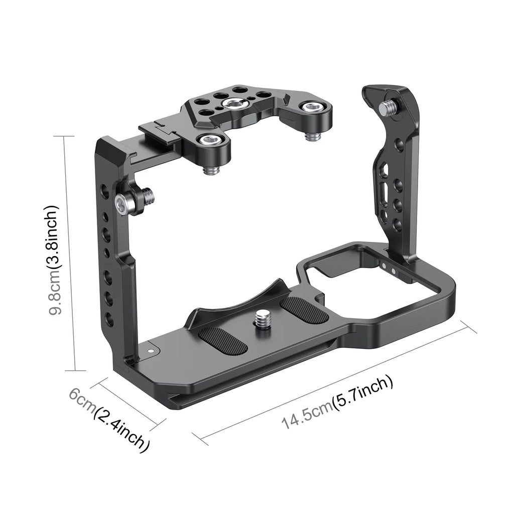 For Sony ILME-FX30 / FX3 PULUZ Metal Camera Cage Stabilizer Rig with NOTA Slider(Black)