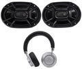 2) Polk Audio DB692 6X9" 450w Car Vessel Speakers+Headphones