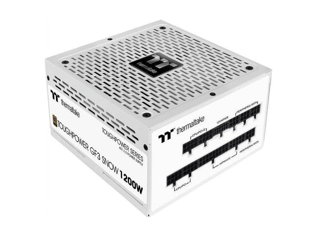 Thermaltake Toughpower GF3 Snow Edition 1200W 80+ Gold Full Modular SLI/Crossfire Ready ATX 3.0 Standard Power Supply, PCIe Gen.5 600W 12VHPWR Connector Included, PS-TPD-1200FNFAGU-N, 10 Year Warranty