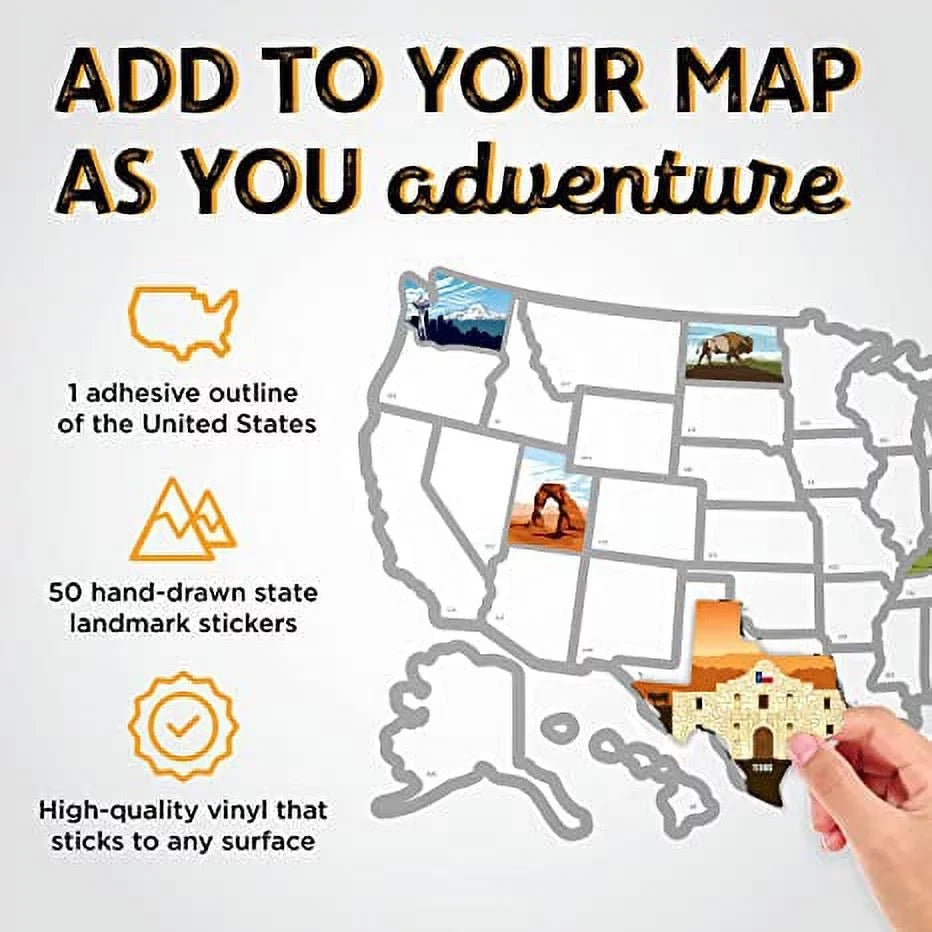 RV State Sticker Travel of The United States, Travel Trailer Camper Accessories