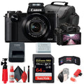 Canon PowerShot G5 X Digital Camera (0510C001), 64GB Card, Card Reader, Deluxe Soft Bag, Flex Tripod, Hand Strap, Memory Wallet, Cleaning Kit (International Model)