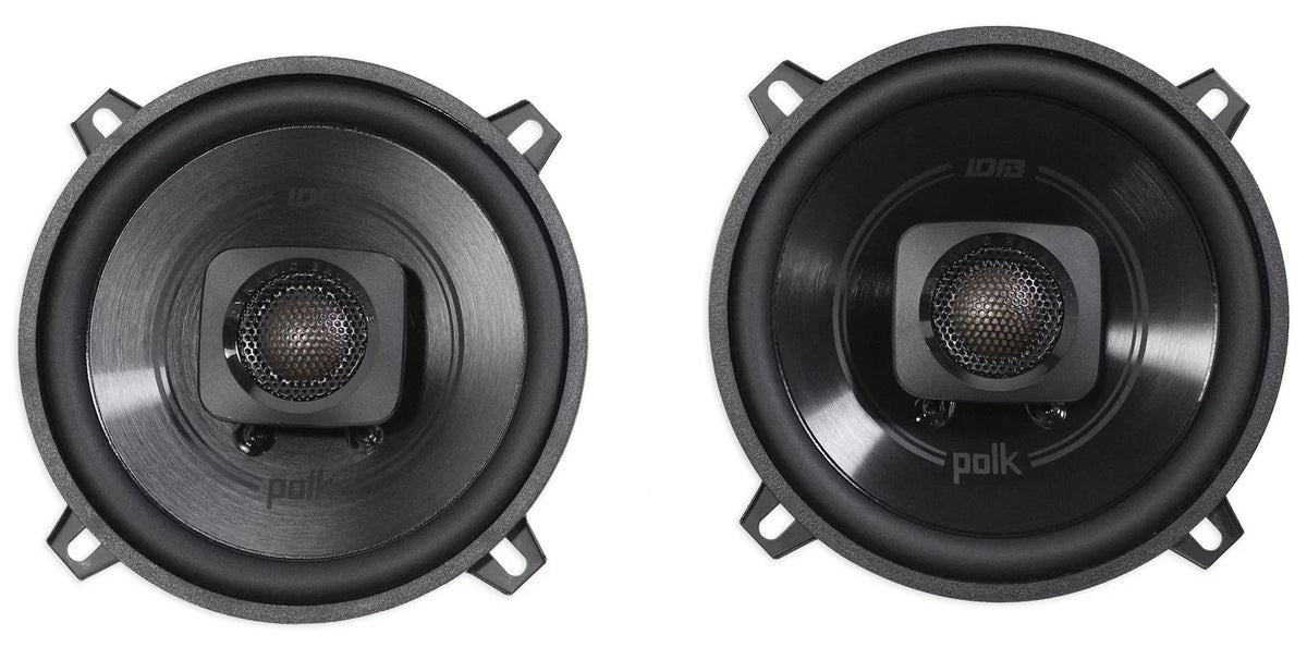(2) Polk Audio DB522 5.25" 600w Car Audio Craft Speakers Bundle with (2) Rockville RPB1 10 Watt