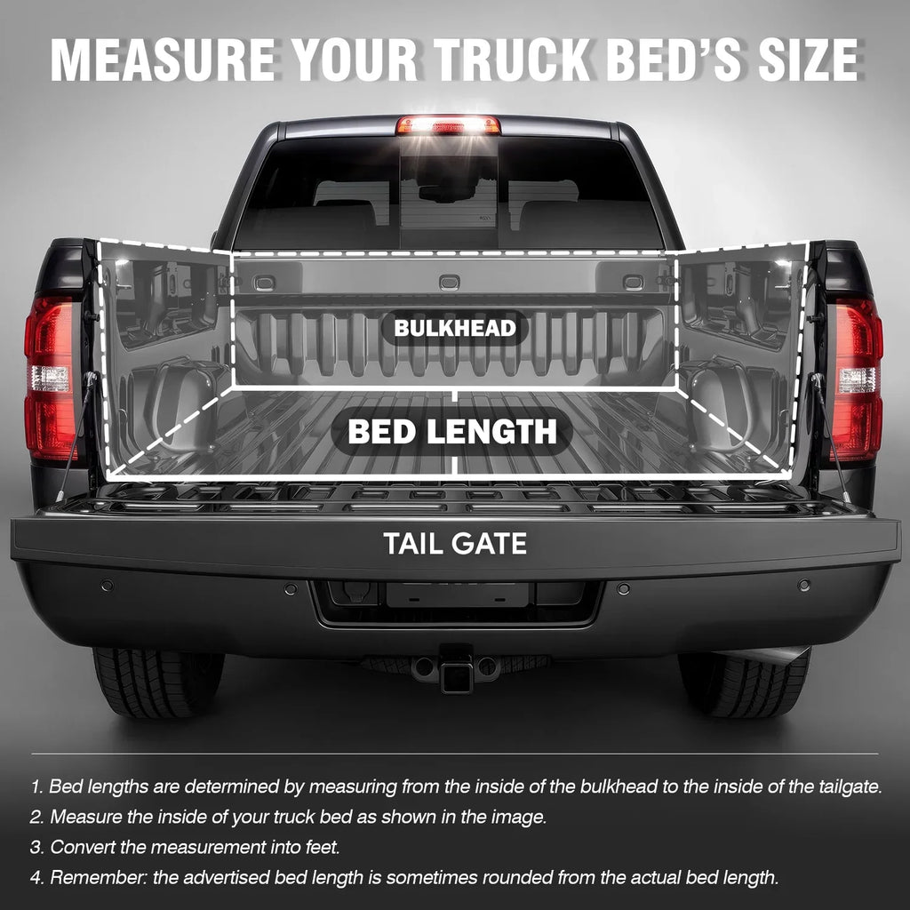 DNA Motoring TTC-HARD-028 For 2009 to 2022 Ram Truck 1500 / 3500 Fleetside 6.5Ft Short Bed Hard Solid Tri -Fold Tonneau Wrap