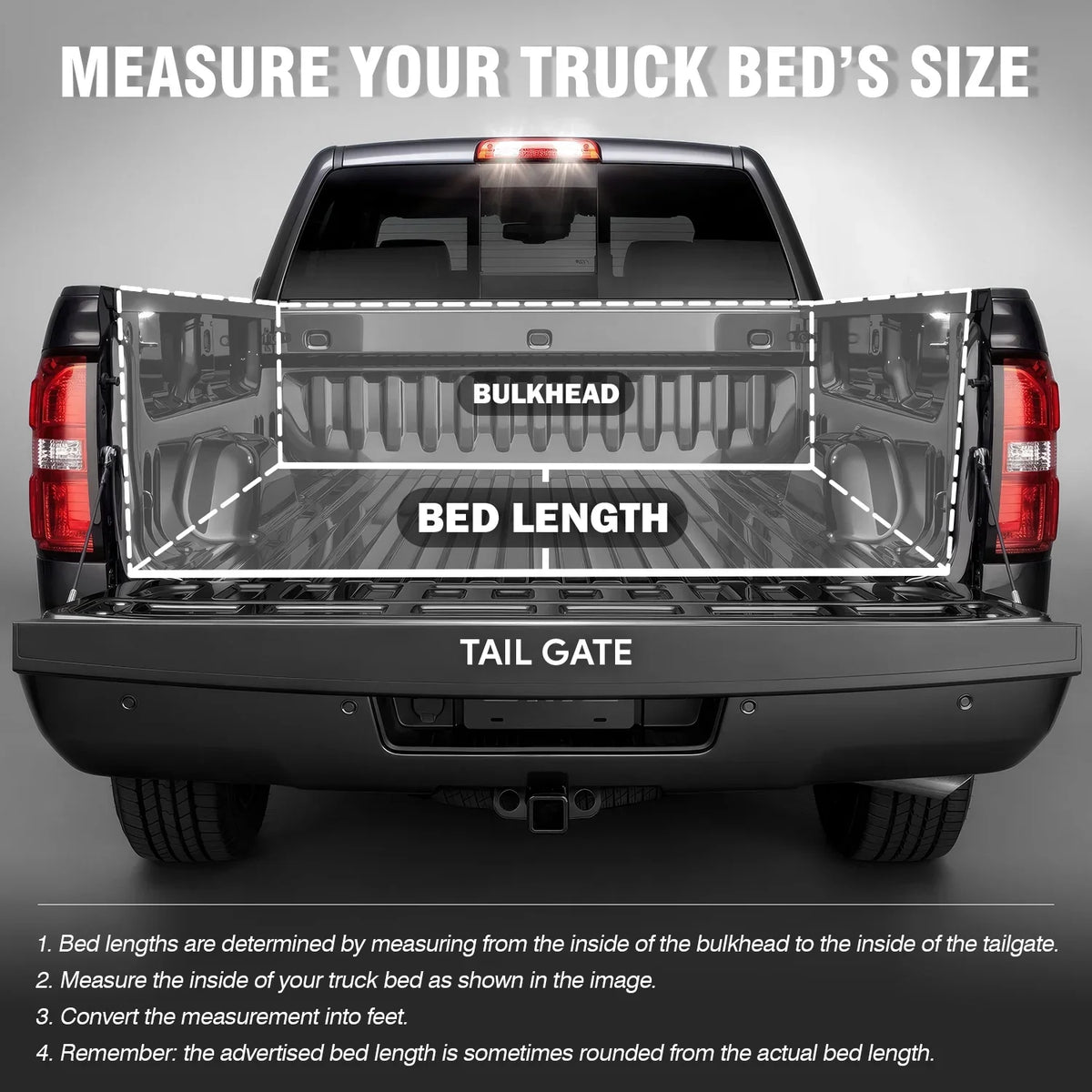 DNA Motoring TTC-HARD-028 For 2009 to 2022 Ram Truck 1500 / 3500 Fleetside 6.5Ft Short Bed Hard Solid Tri -Fold Tonneau Wrap