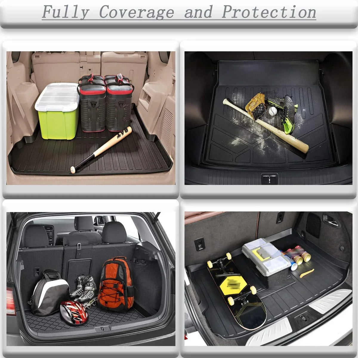 TPO Cargo Mats Cargo Liner Protection For 2017-2022 Honda CRV All Weather No Hybrid