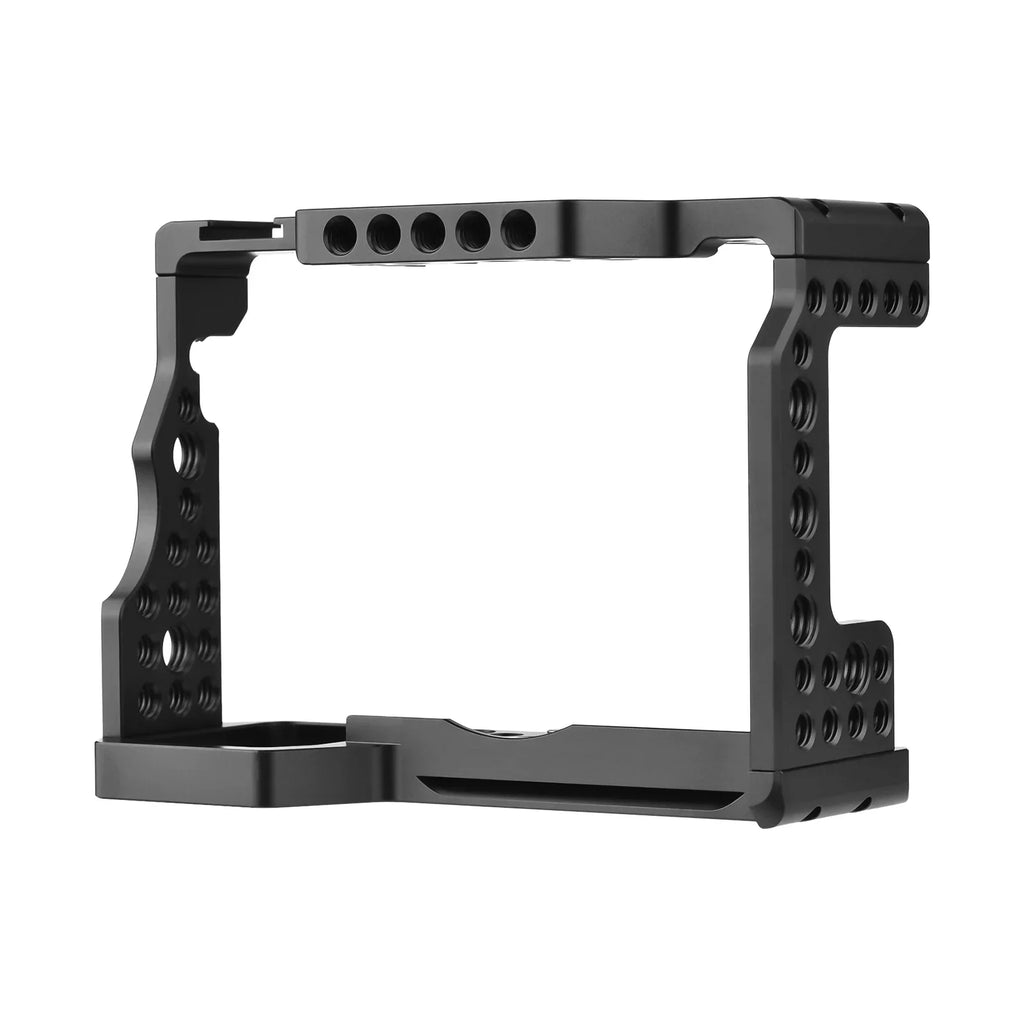 Andoer Camera Cage Aluminum Alloy Video Cage Replacement for Sony A7M3 A7R3 A9 Mirrorless Camera with Cold Shoe Mount 1/4 Inch & 3/8 Inch Screw Holes