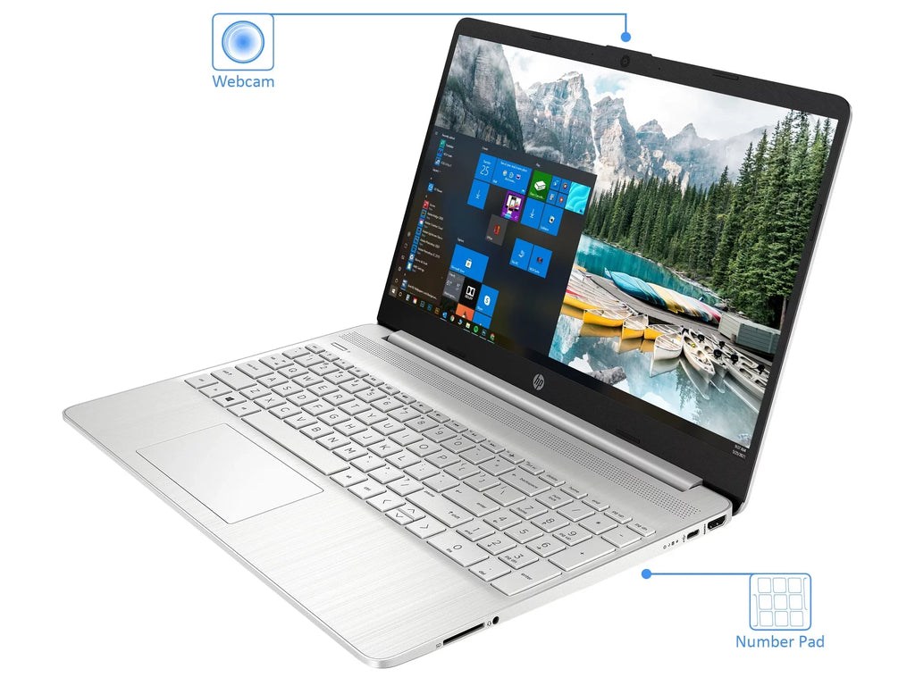HP 15 Laptop, 15.6" FHD Display, AMD Ryzen 5 5500U Upto 4.0GHz, 32GB RAM, 1TB NVMe SSD, Vega 6, HDMI, Card Reader, Wi-Fi, Bluetooth, Windows 10 Home