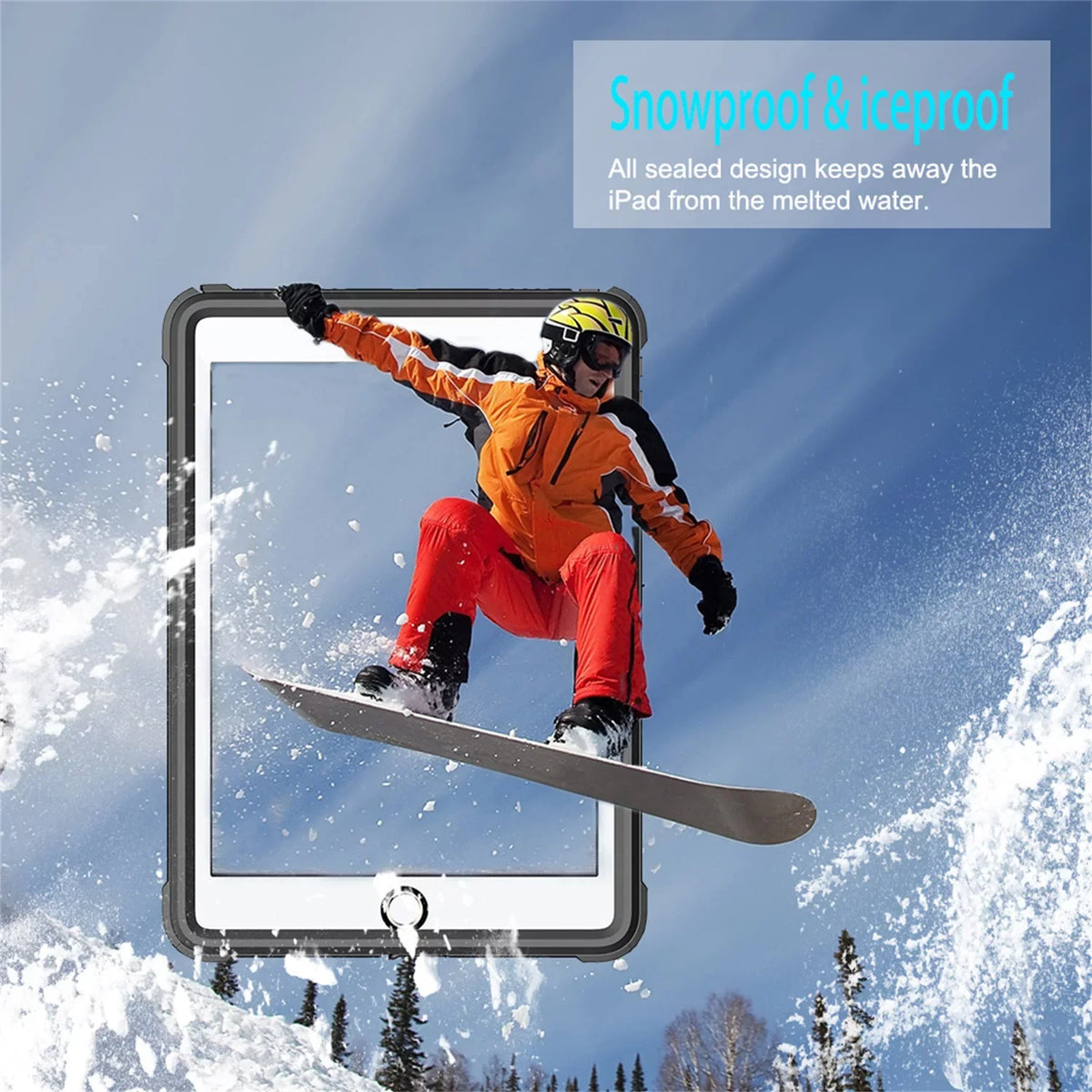 Protection iPad Air 3 Case 2019 Waterproof, iPad Pro 10.5 Case Rugged Full Body Protective Transparent Wrap with Built in Screen Protector Shockproof Case for iPad Air 3 2019/ iPad Pro 10.5 2017,Black