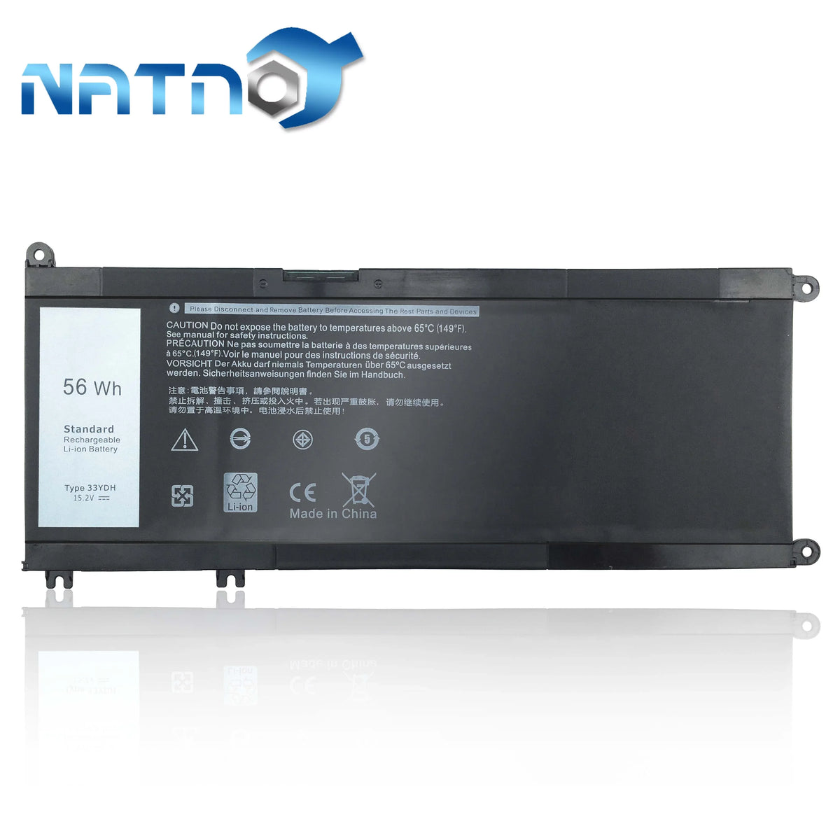 33YDH Battery for Dell inspiron 15 7000 7586 battery 56Wh 15.2V