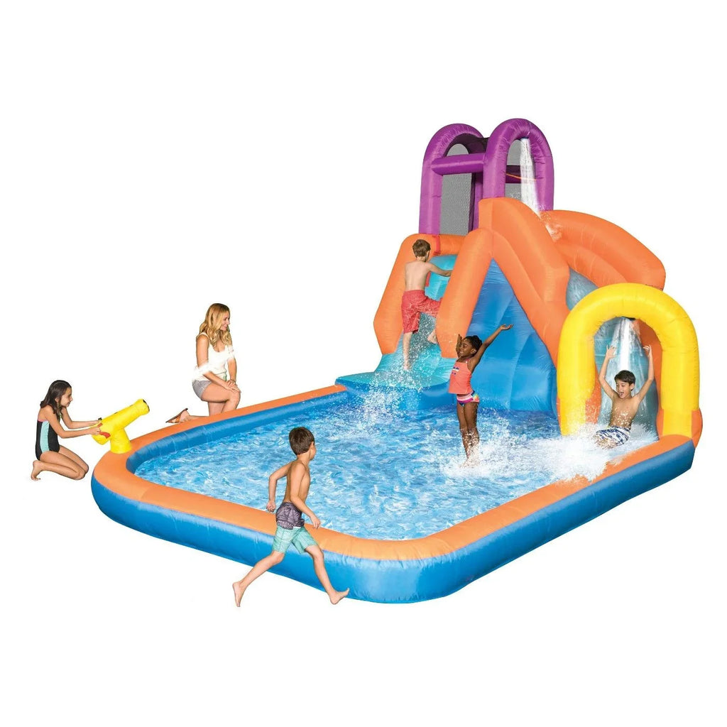 Magic Time International Tornado Water Park & COMFY FLOATS Float, Blue 2 Pk