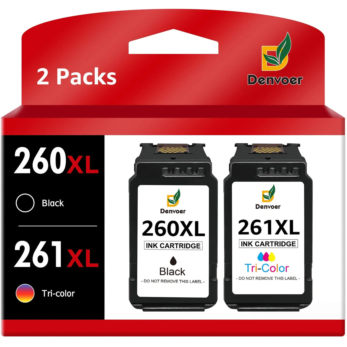PG-260XL/CL-261XL Ink Cartridges Compatible for Canon 260 and 261 Ink Cartridges, for Canon Ink 260XL 261XL fit for Canon Pixma TR7020 TS6420 TS5320 Printers(1 Black, 1 Color)
