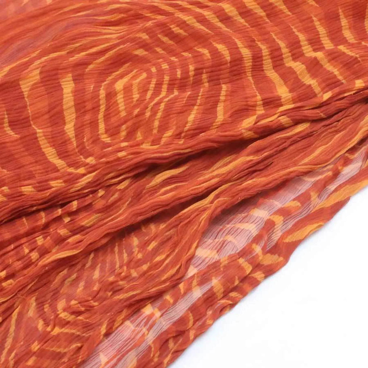 Pre-Owned Hermes HERMES scarf silk orange ladies e55906a (Good)