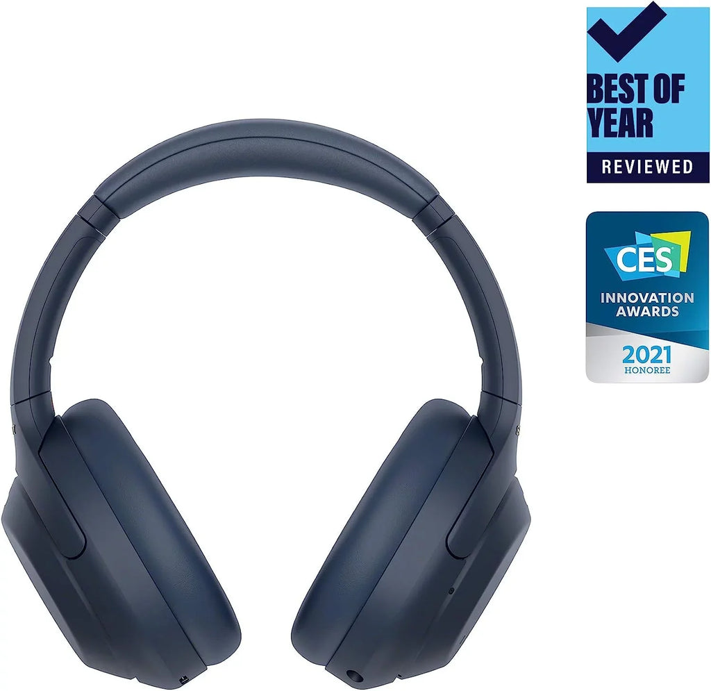 Restored Sony WH-1000XM4 Wireless Industry Leading Noise Canceling Overhead Headphones with Mic for Phone-Call and Alexa Voice Control, Blue (Refurbished)