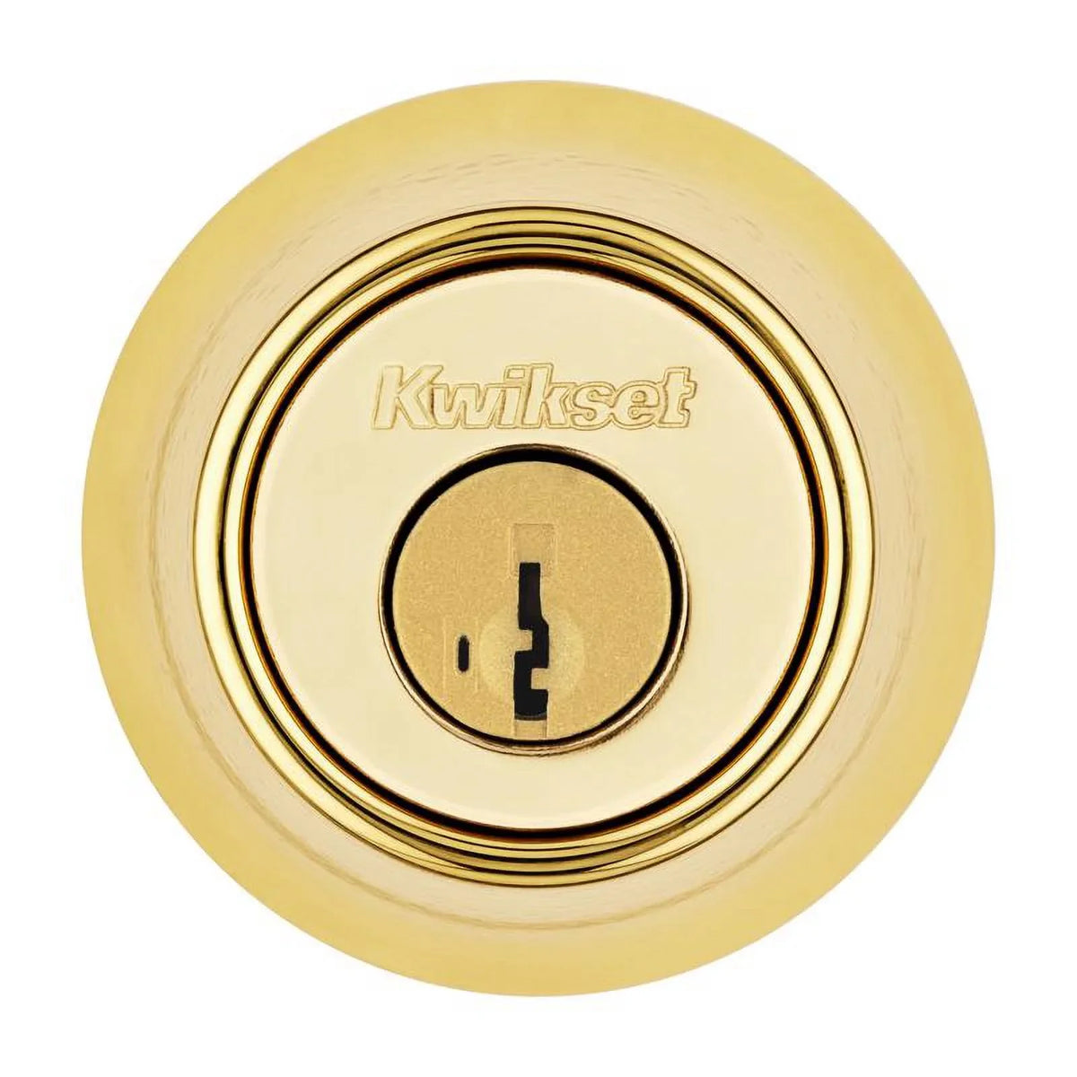 Kwikset 660 3 SMT CP RCAL RCS K6 Security Single-Cylinder Deadbolt, Polished Brass - Quantity 1