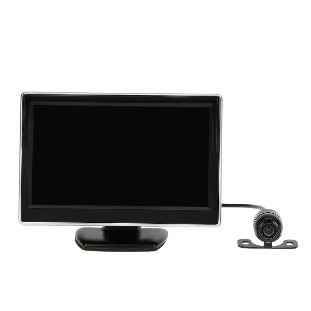 Tomshoo 5 Inch TFT LCD Display Monitor Car Rear View Backup Reverse System + Parking Camera, Clear Image, Easy Installation, Ideal for Cars and Trucks