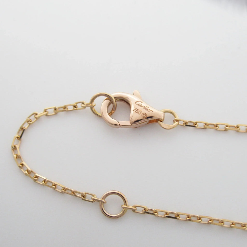 Pre-Owned CARTIER Logo double diamond Necklace Necklace Clear K18PG(Rose Gold) Clear (Good)