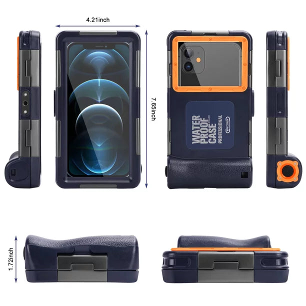 UrbanX Professional [15m/50ft] Swimming Diving Surfing Snorkeling Photo Video Waterproof Protective Case Underwater Housing for Micromax Bolt Selfie Q424 And all Phones Up to 6.9 Inch LCD with Lanyard