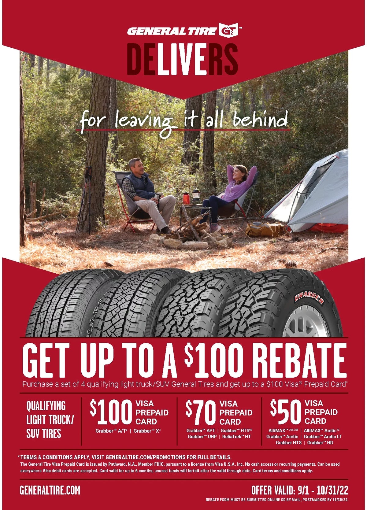 General Grabber A/T X 245/75R16 120 S Tire Fits: 2015 Toyota Tacoma TRD Pro, 1995-2002 Chevrolet Tahoe LT