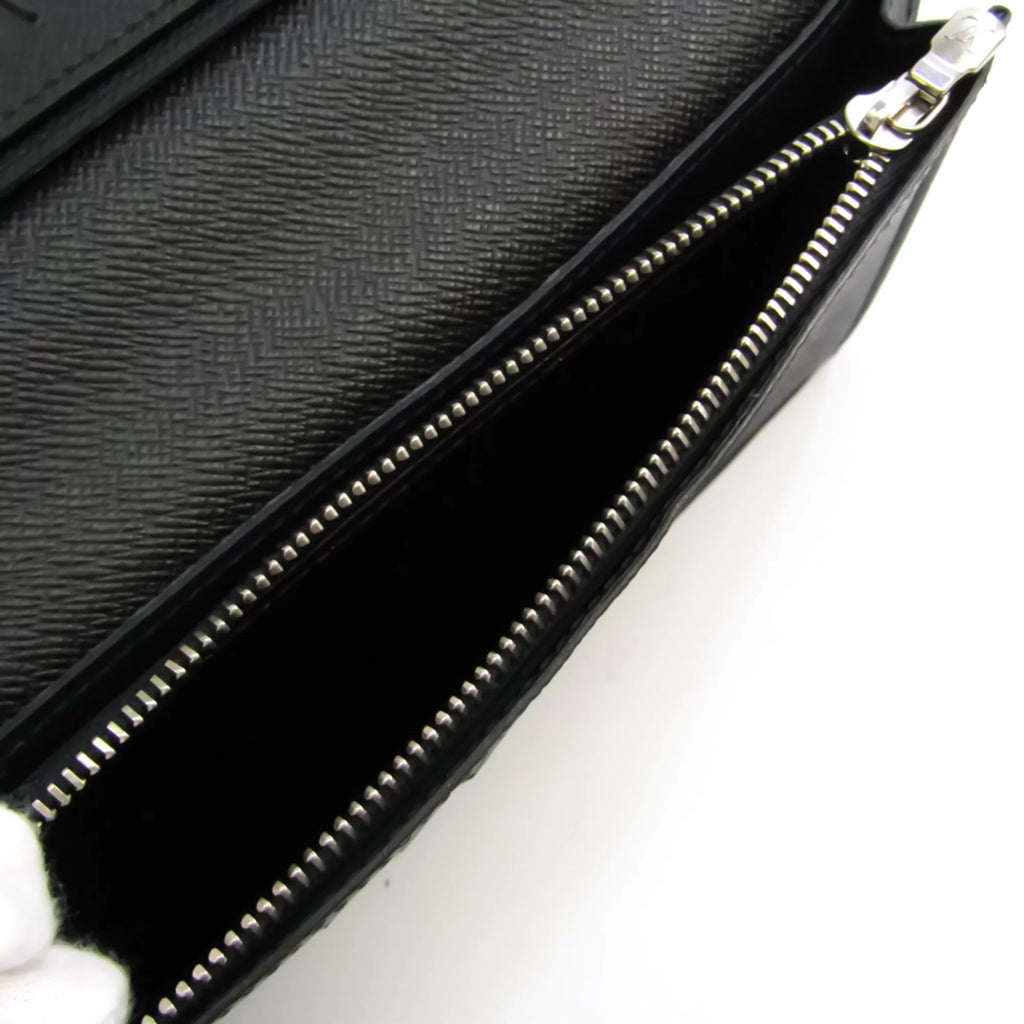 Pre-Owned Louis Vuitton Epi Portefeuille Brazza M60622 Men's Epi Leather Long Wallet (bi-fold) Noir (Good)