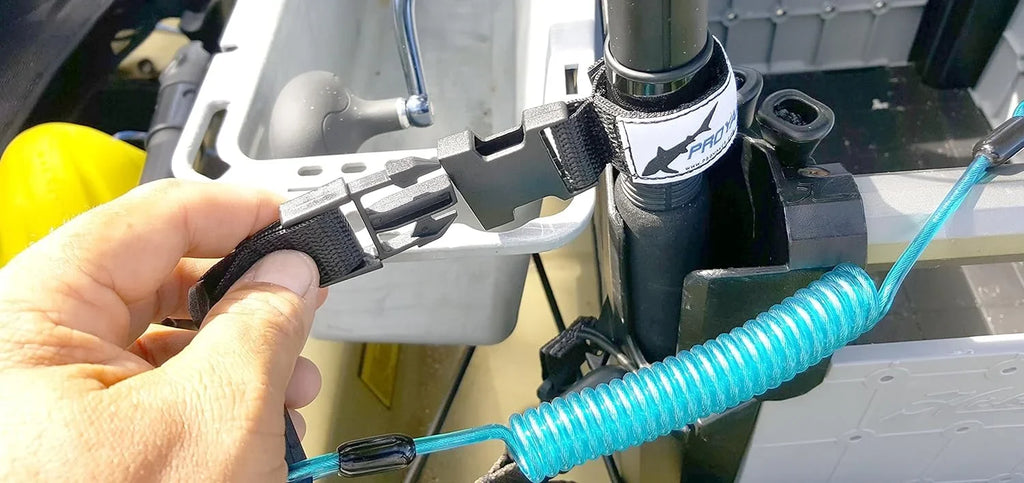 PROYAKER Dual Strap, Fishing Rod, Paddle or Stakeout Pole for Hobie H-Rail or Ship Rails