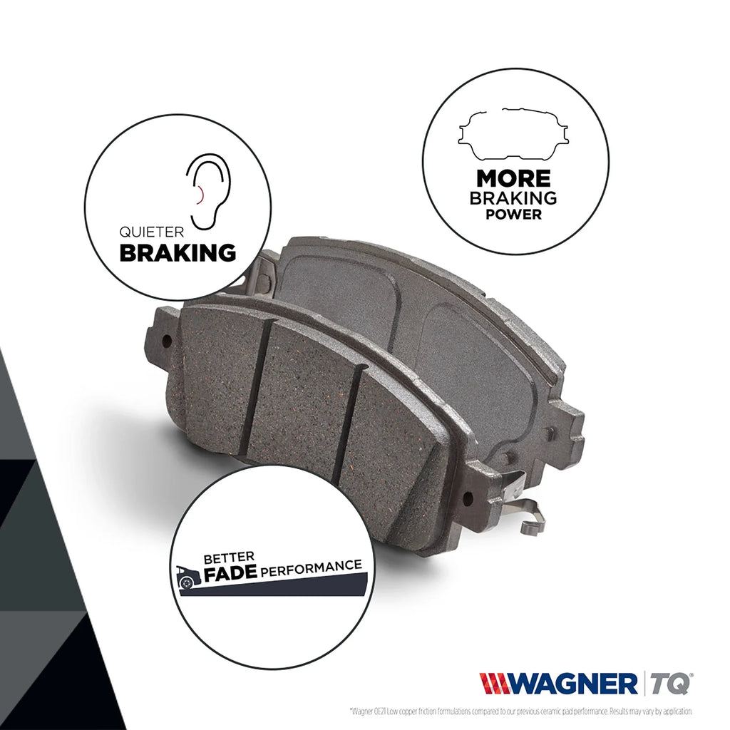 Wagner Thermoquiet QC1799 Ceramic Disc Brake Pad Set Fits select: 2015-2016 HYUNDAI GENESIS, 2017 GENESIS G80