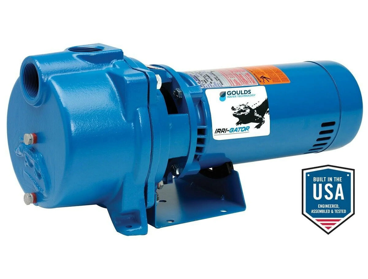 Goulds GT30, IRRI-GATOR Self-Priming Centrifugal Pump, 105 GPM, 3 HP, 230 Volts, 1 Phase, 1-1/2" NPT Suction, 1-1/2" NPT Discharge