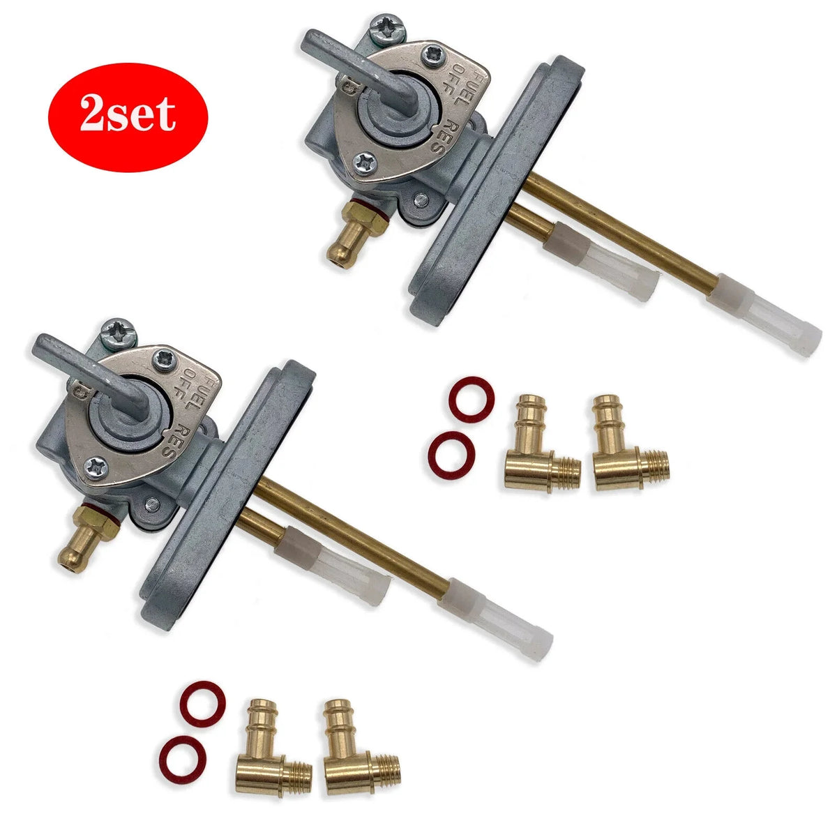 2x Fuel Gas Tap Valve For Yamaha SR500 XS650 XS650S XS750S XS850S Petcock