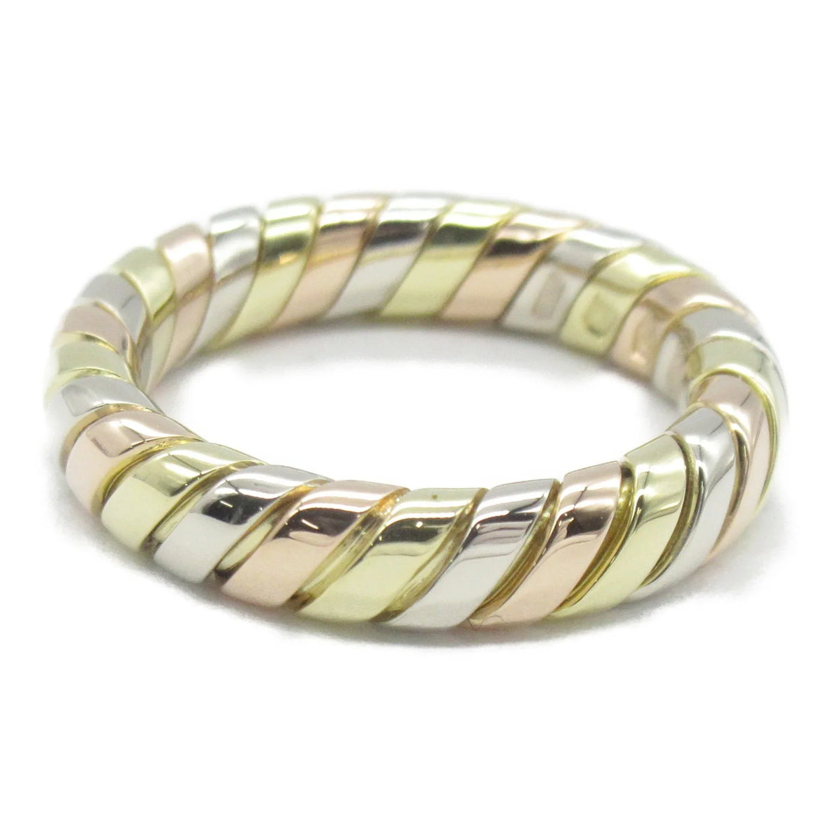 Pre-Owned BVLGARI Tubogas ring Ring Gold K18 (Yellow Gold) K18PG(Rose Gold) Gold (Good)
