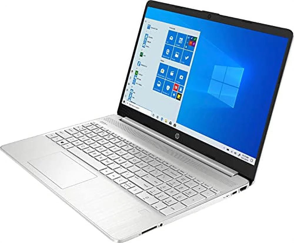 HP 2022 15.6" HD Touchscreen Laptop PC Intel 11th Gen 4-Core i5-1135G7 12GB DDR4 RAM 256GB NVMe SSD Intel Iris Xe Graphics Webcam HDMI Fingerprint USB C Windows 10 Home Silver w/RE 32GB USB 3.0 Drive