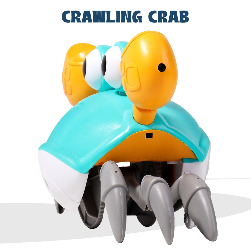 Caelan Baby Toys Infant Crawling Crab: Tummy Time Colorful Toy Gifts For Kids And Toddlers For Learning Crawl, Walking & Music Development Interactive Birthday Gift