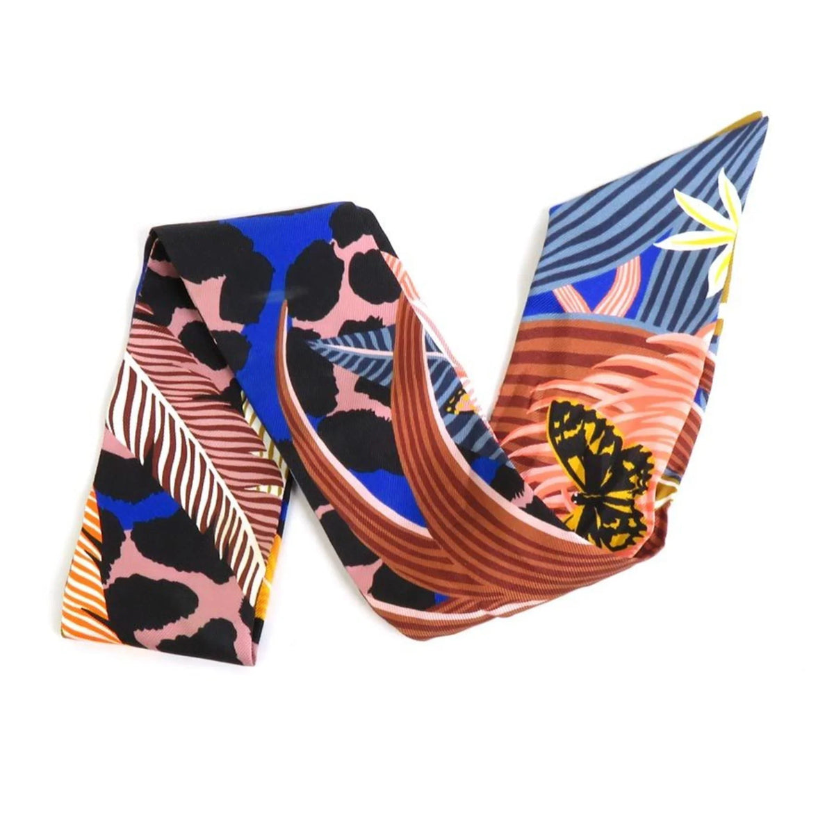 Pre-Owned HERMES Scarf Twilly Silk Multicolor Women's (Good)