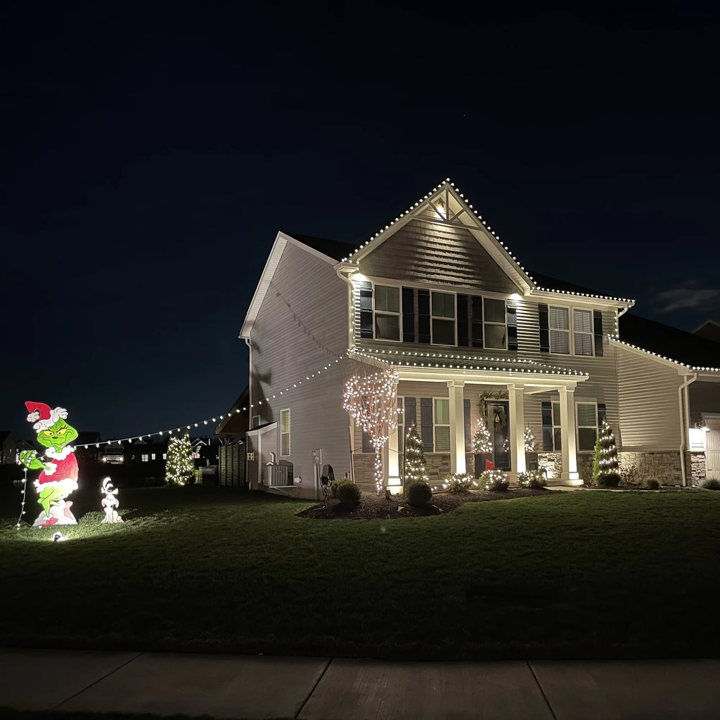 Northlight 100ct Warm White LED Faceted C9 Christmas Lights, 66ft Green Wire