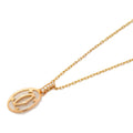 Pre-Owned CARTIER Logo double diamond Necklace Necklace Clear K18PG(Rose Gold) Clear (Good)