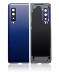 Replacement Back Protection Glass With Camera Lens Compatible For Samsung Galaxy Fold 4G (F900) (Premium) (Astro Blue)