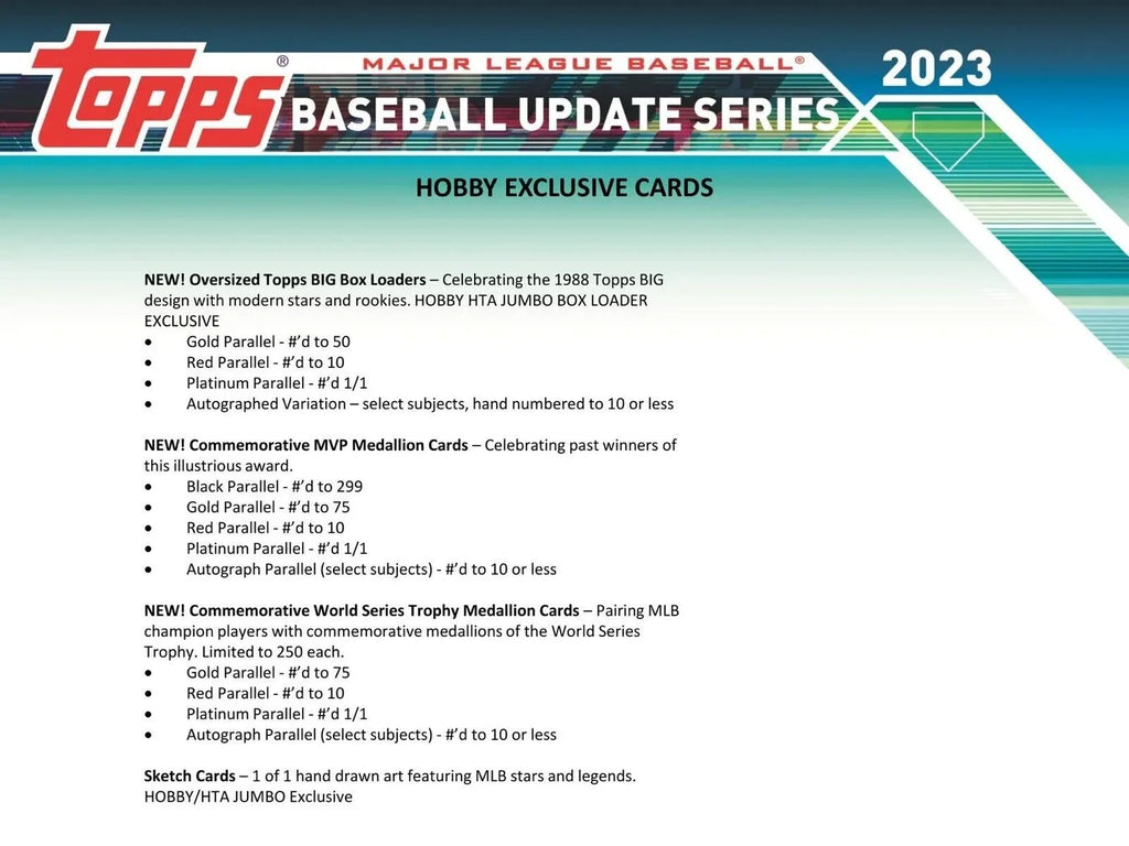 MLB Topps 2023 Update Series Baseball Trading Card HOBBY Box