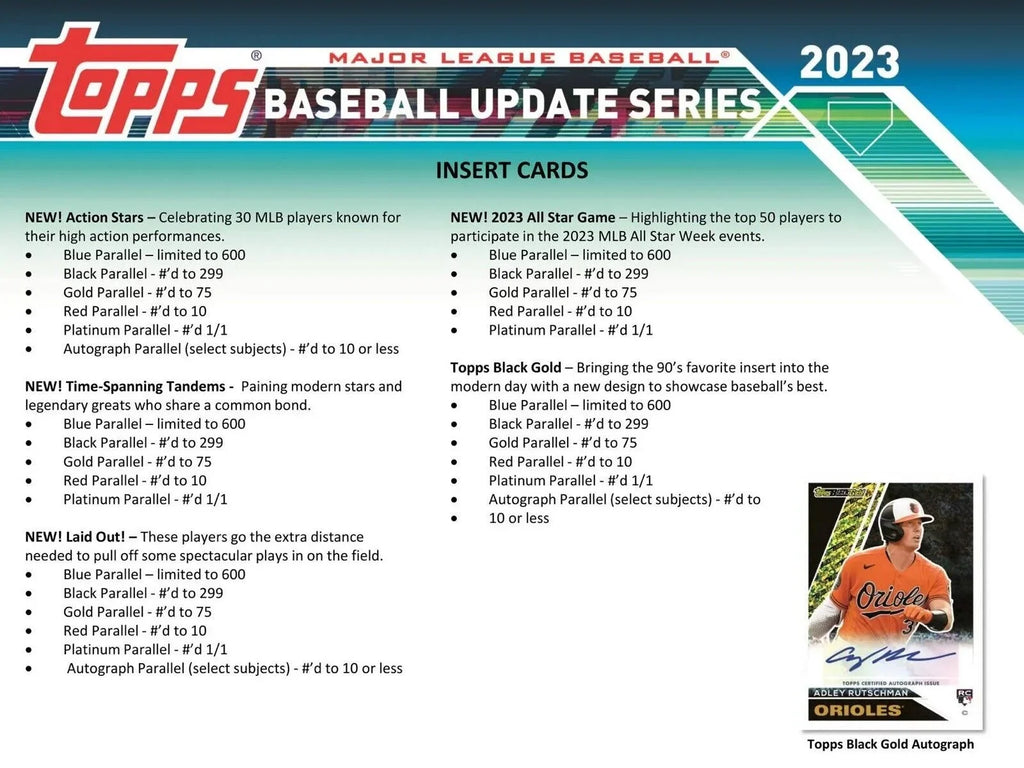 MLB Topps 2023 Update Series Baseball Trading Card HOBBY Box
