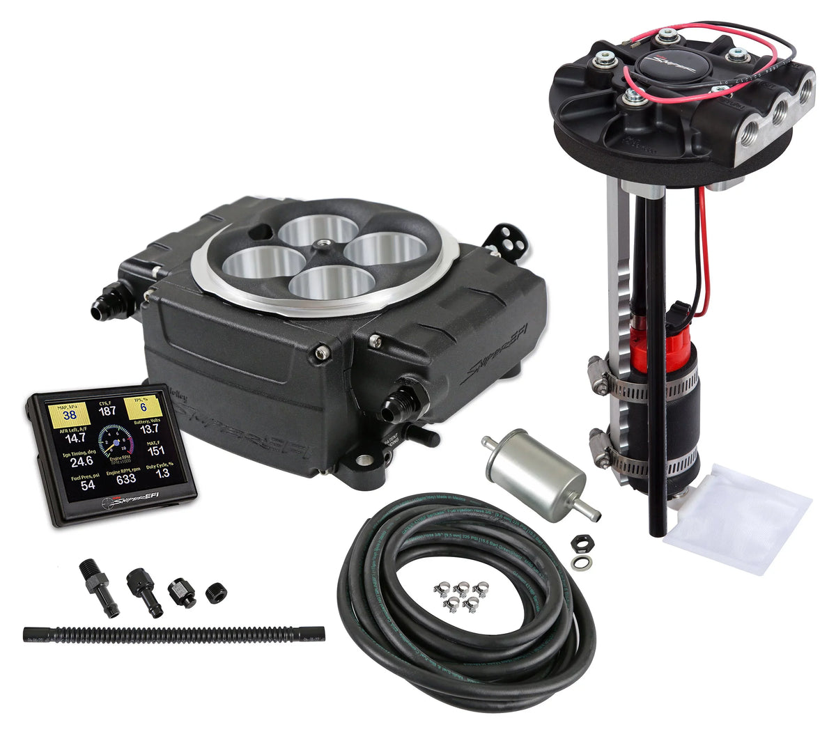 Holley Sniper EFI 550-511-3XD Sniper 2 EFI - Black - Drop-In Module - Without PDM - 3.5 in. Screen