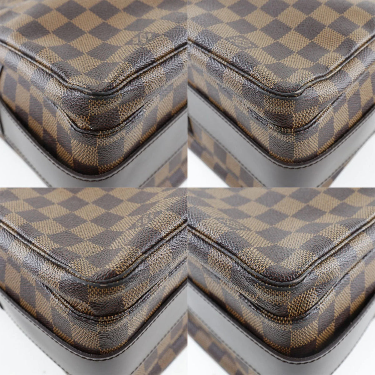 Pre-Owned LOUIS VUITTON Louis Vuitton Naviglio N45255 Damier Canvas Brown SR0034 Unisex Shoulder Bag (Fair)