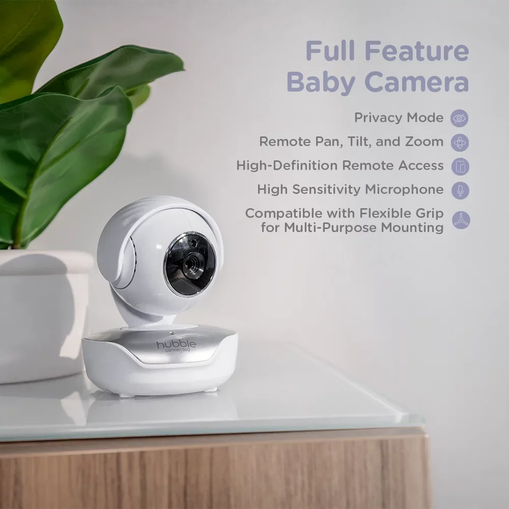 Hubble Connected Nursery Pal Premium, 5” Smart HD Baby Monitor with Touch Screen Viewer