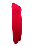 Calvin Klein Women's Slit One-Shoulder Gown (14, Red)