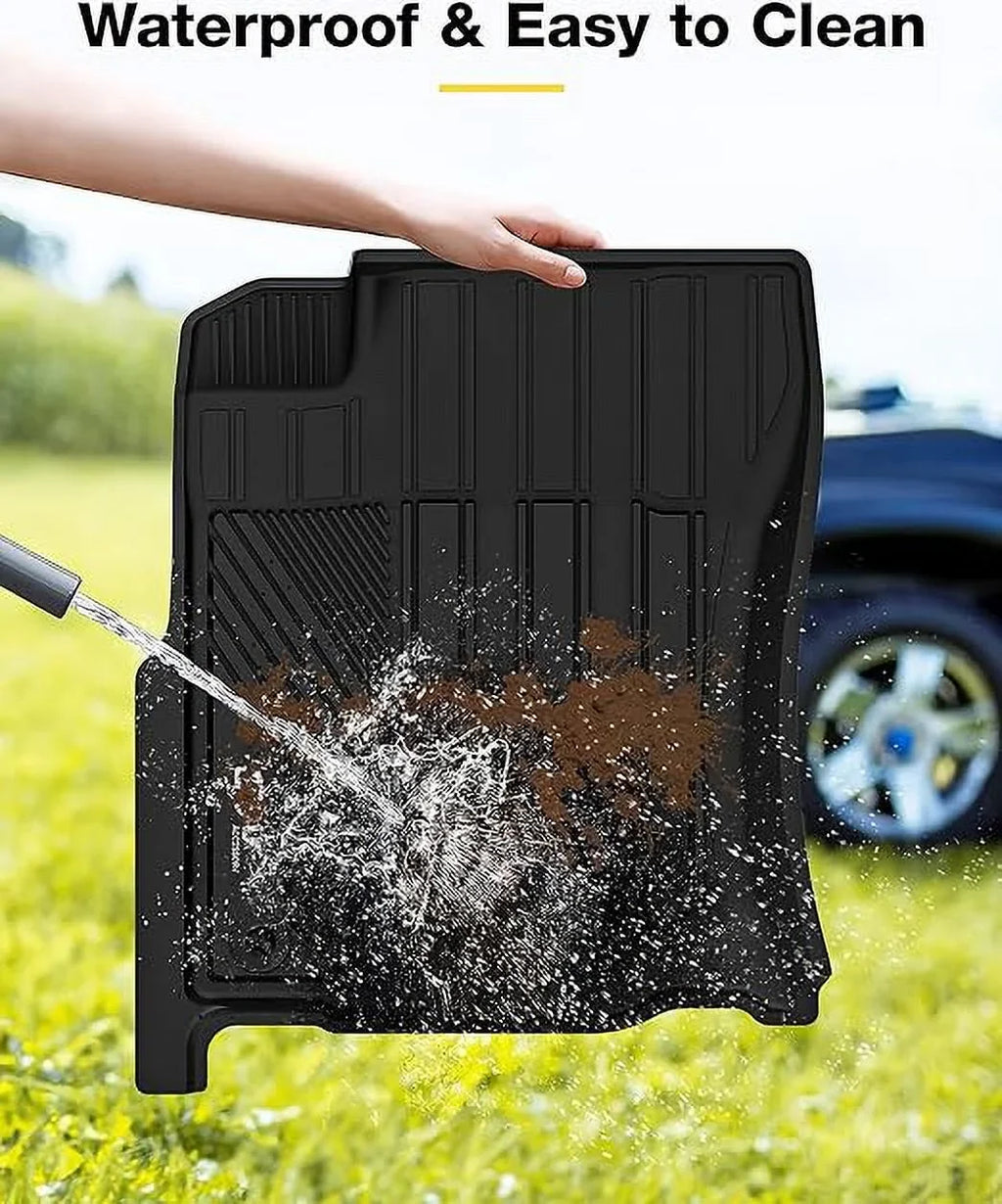 3W Floor Mats & Cargo Liner For Fit Toyota 4Runner 2013-2024/Lexus GX460 2014-2022 Custom Fit Floor Liners and Trunk Mat for 5 Seat 4Runner & GX460) 1st & 2nd Row Full Set Black Car Mats
