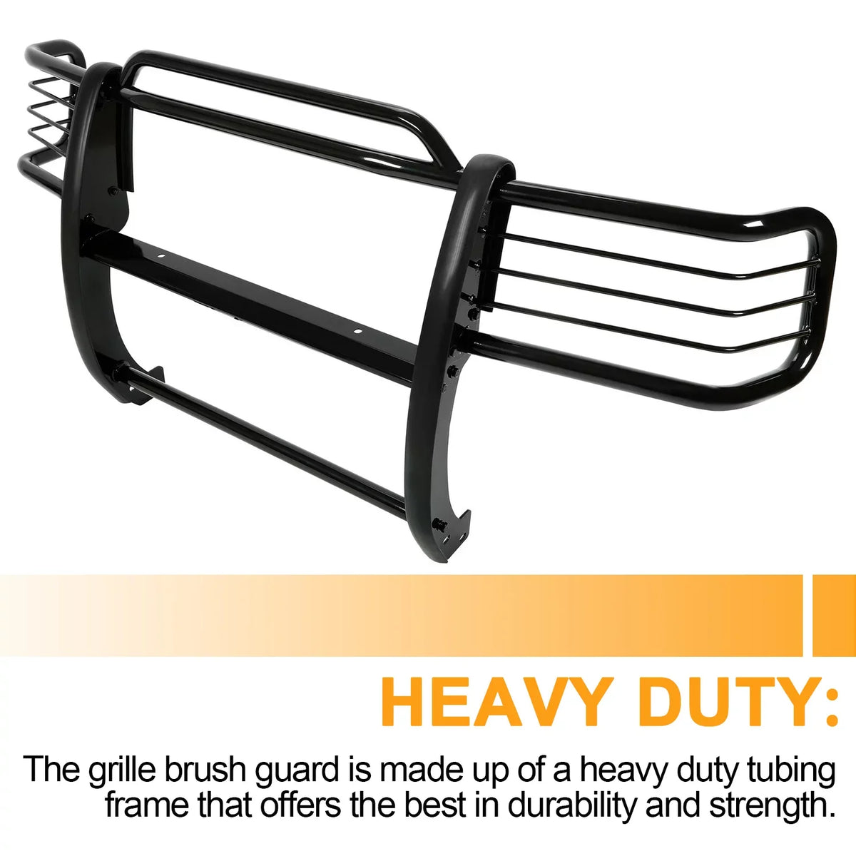 HECASA Front Grille Brush Guard Grill for Ford Ranger Mazda B4000 Pickup Truck 2001 02 03 04 05 06 07 08 09 10 11 2012 Powder Coated Black Steel