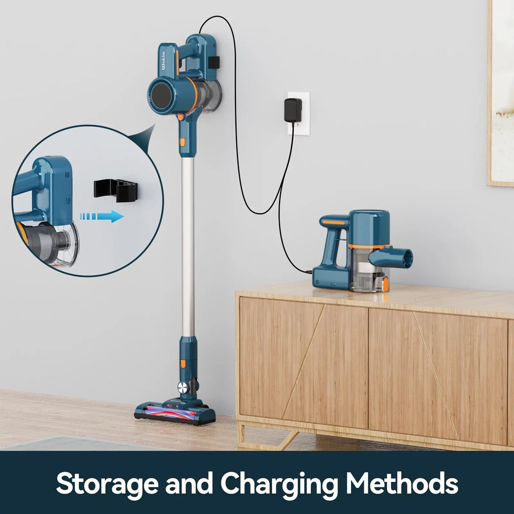 Wnkim Cordless Vacuum Cleaner, 6-in-1 Stick Vacuum with 2200 mAh Battery, Powerful Lightweight Vacuum Cleaner up to 35 Mins Runtime, for Home Hard Floor Carpet Pet Hair, M5